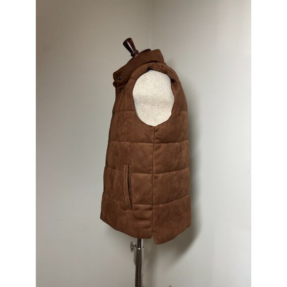 Current NET K128 Quilted Padded Brown Vest Puffer Men's M 4-6690 NWOT - Picture 6 of 11